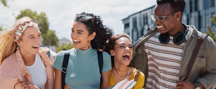 a group of college students