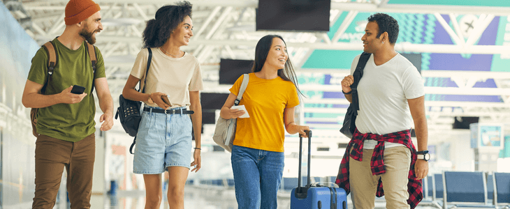 people at an airport